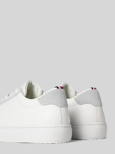Peek & Cloppenburg Tommy HilfigerLedersneaker Mit Label-Details Modell 'PREMIUM CORPORATE' In Weiss