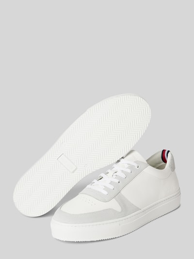 Peek & Cloppenburg Tommy HilfigerLedersneaker Mit Label-Details Modell 'PREMIUM CORPORATE' In Weiss