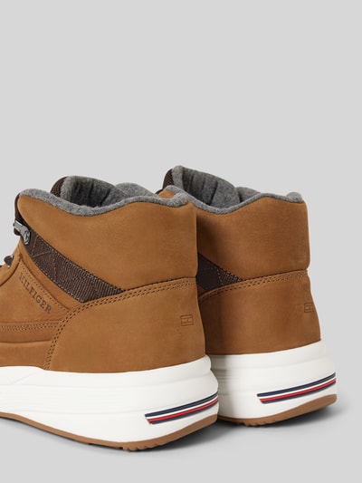 Peek & Cloppenburg Tommy HilfigerLedersneaker Mit Label-Patch Modell 'WARM NUBUCK' In Cognac
