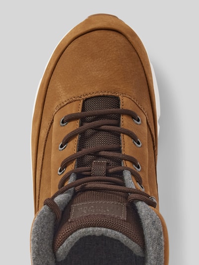Peek & Cloppenburg Tommy HilfigerLedersneaker Mit Label-Patch Modell 'WARM NUBUCK' In Cognac