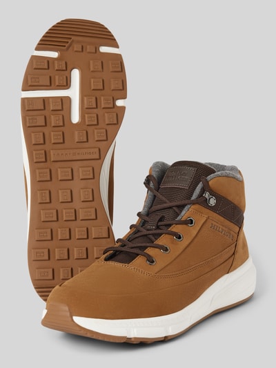 Peek & Cloppenburg Tommy HilfigerLedersneaker Mit Label-Patch Modell 'WARM NUBUCK' In Cognac