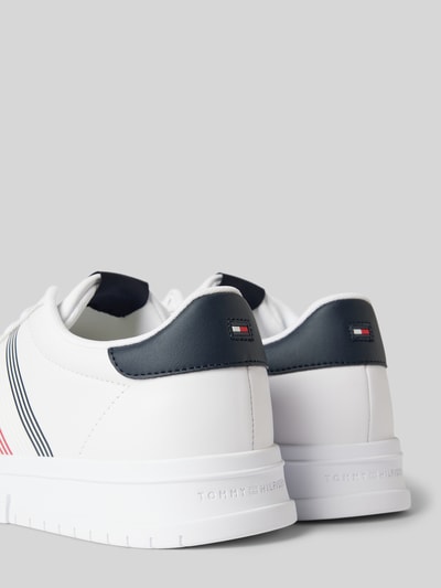 Peek & Cloppenburg Tommy HilfigerLedersneaker Mit Label-Patch Modell 'SUPERCUP LTH SEASONAL' In Weiss