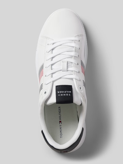 Peek & Cloppenburg Tommy HilfigerLedersneaker Mit Label-Patch Modell 'SUPERCUP LTH SEASONAL' In Weiss