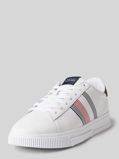 Peek & Cloppenburg Tommy HilfigerLedersneaker mit Label-Patch Modell 'SUPERCUP LTH SEASONAL' in weiss