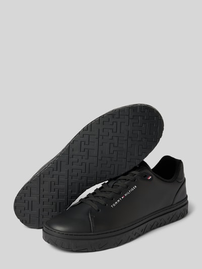 Peek & Cloppenburg Tommy HilfigerLedersneaker Mit Label-Schriftzug Modell 'COURT THICK CUPSOLE' In Black