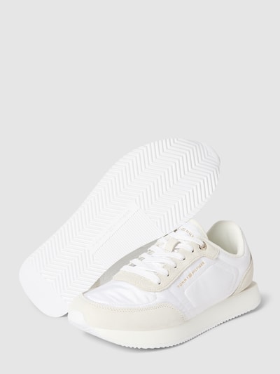 Peek & Cloppenburg Tommy HilfigerLedersneaker Mit Label-Schriftzug Modell 'ESSENTIAL' In Weiss