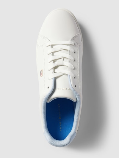 Peek & Cloppenburg Tommy HilfigerLedersneaker Mit Logo-Applikation In Hellblau