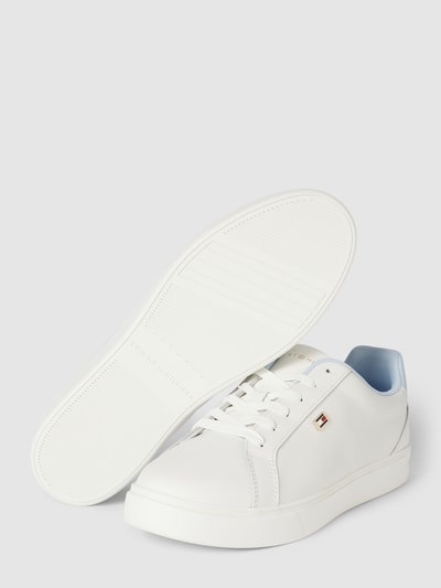 Peek & Cloppenburg Tommy HilfigerLedersneaker Mit Logo-Applikation In Hellblau
