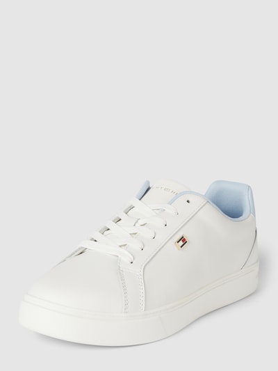 Peek & Cloppenburg Tommy HilfigerLedersneaker mit Logo-Applikation in hellblau
