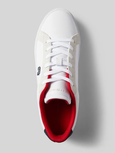 Peek & Cloppenburg Tommy HilfigerLedersneaker Mit Plateausohle Modell 'PLATFORM COURT' In Weiss