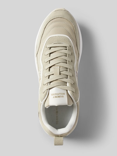 Peek & Cloppenburg Tommy HilfigerLedersneaker Mit Plateausohle Modell 'CHUNKY RUNNER VENTILE' In Khaki