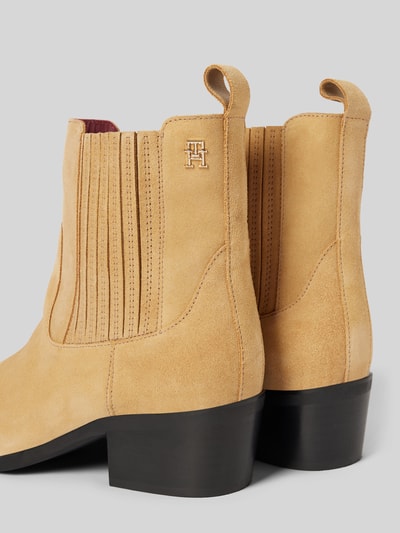 Peek & Cloppenburg Tommy HilfigerLederstiefeletten Mit Label-Applikation In Beige