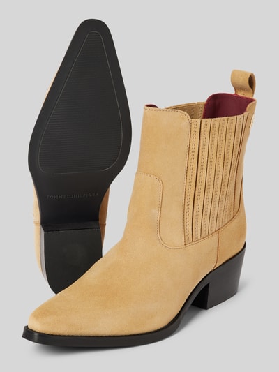 Peek & Cloppenburg Tommy HilfigerLederstiefeletten Mit Label-Applikation In Beige