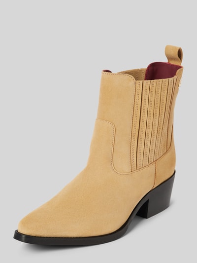 Peek & Cloppenburg Tommy HilfigerLederstiefeletten mit Label-Applikation in beige
