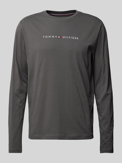 Peek & Cloppenburg Tommy HilfigerLongsleeve Mit Label-Print In Dunkelgrau