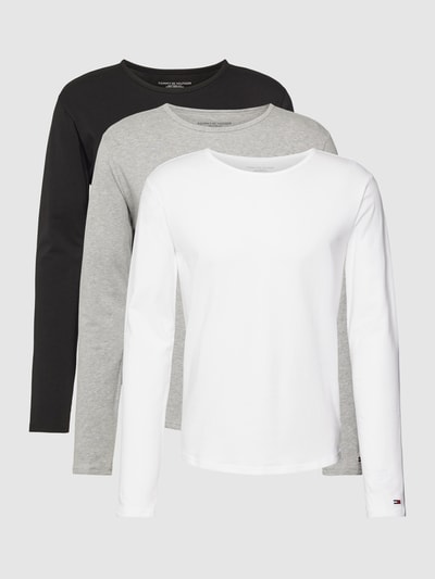 Peek & Cloppenburg Tommy HilfigerLongsleeve mit Label-Stitching im 3er-Pack in mittelgrau melange