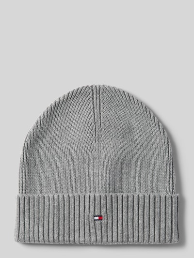 Peek & Cloppenburg Tommy HilfigerMütze mit Logo-Stitching Modell 'PIMA' in hellgrau