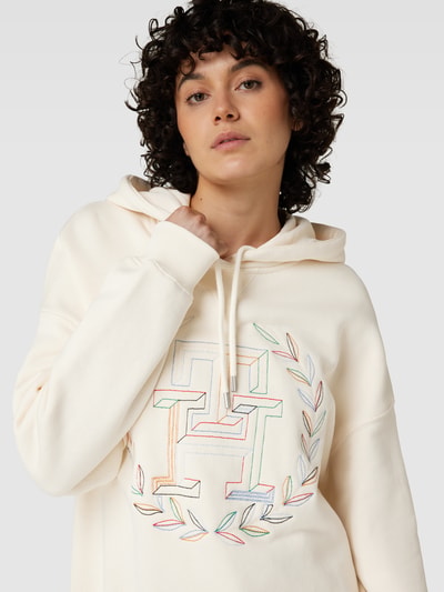 Peek & Cloppenburg Tommy HilfigerOversized Hoodie Mit Logo-Stitching In Ecru