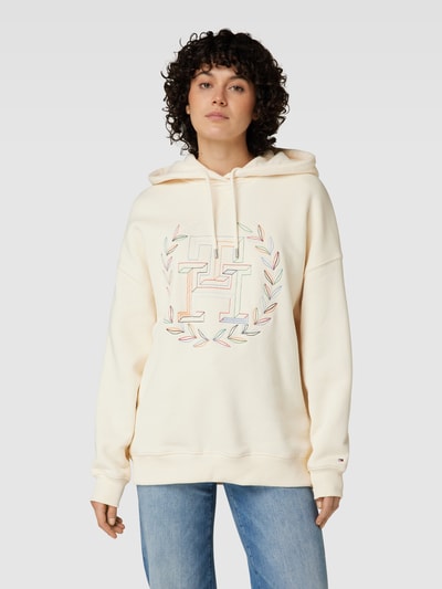 Peek & Cloppenburg Tommy HilfigerOversized Hoodie Mit Logo-Stitching In Ecru