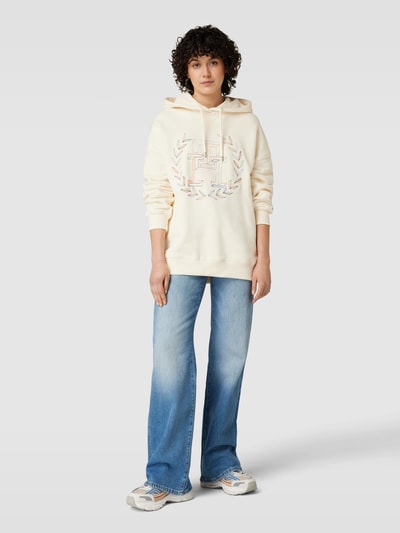 Peek & Cloppenburg Tommy HilfigerOversized Hoodie mit Logo-Stitching in ecru