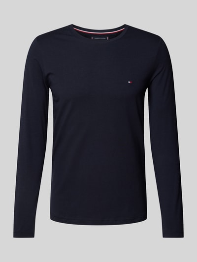 Peek & Cloppenburg Tommy HilfigerRegular Fit Longsleeve Aus Viskose Mit Label-Stitching In Marine