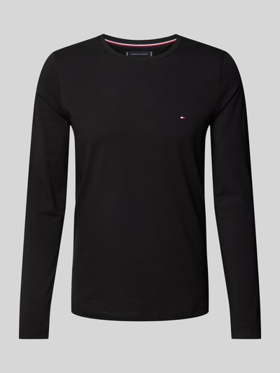 Peek & Cloppenburg Tommy HilfigerRegular Fit Longsleeve Aus Viskose Mit Label-Stitching In Black