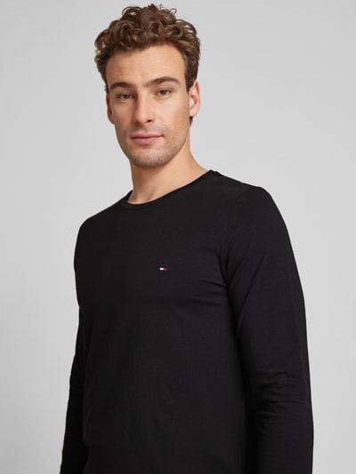 Peek & Cloppenburg Tommy HilfigerRegular Fit Longsleeve Aus Viskose Mit Label-Stitching In Black