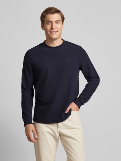 Peek & Cloppenburg Tommy HilfigerRegular Fit Longsleeve Mit Label-Stitching In Marine