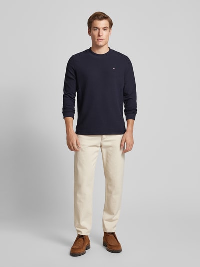 Peek & Cloppenburg Tommy HilfigerRegular Fit Longsleeve mit Label-Stitching in marine