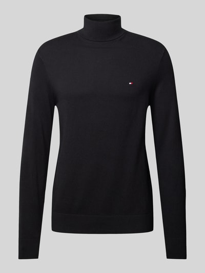 Peek & Cloppenburg Tommy HilfigerRollkragenpullover Mit Logo-Stitching Modell 'PIMA' In Black