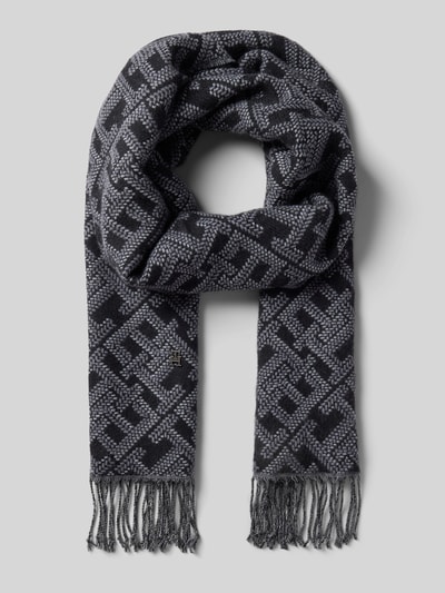 Peek & Cloppenburg Tommy HilfigerSchal mit Label-Applikation Modell 'MONOGRAM' in black