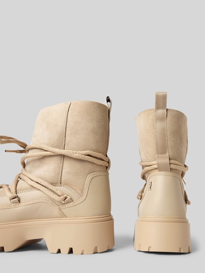 Peek & Cloppenburg Tommy HilfigerSchnürstiefel Mit Label-Detail In Beige
