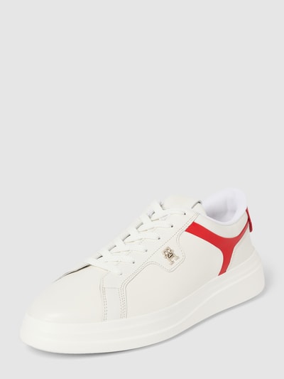 Peek & Cloppenburg Tommy HilfigerSneaker aus Leder mit Colour-Blocking-Design Modell 'POINTY' in ecru