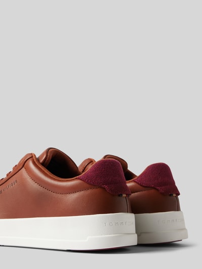 Peek & Cloppenburg Tommy HilfigerSneaker Aus Leder Mit Label-Detail In Cognac