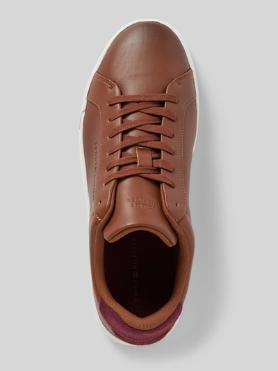 Peek & Cloppenburg Tommy HilfigerSneaker Aus Leder Mit Label-Detail In Cognac