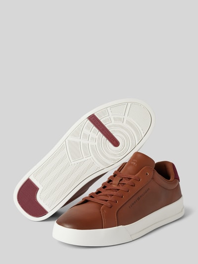 Peek & Cloppenburg Tommy HilfigerSneaker Aus Leder Mit Label-Detail In Cognac