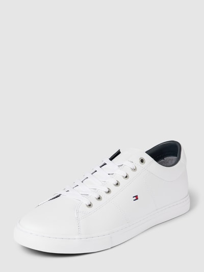 Peek & Cloppenburg Tommy HilfigerSneaker aus Leder mit Label-Detail Modell 'ESSENTIAL' in weiss