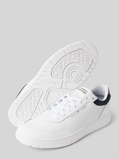 Peek & Cloppenburg Tommy HilfigerSneaker Aus Leder-Mix Modell 'BASKET CORE LITE' In Weiss