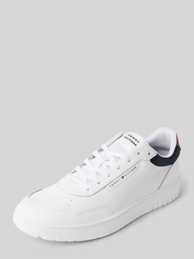 Peek & Cloppenburg Tommy HilfigerSneaker Aus Leder-Mix Modell 'BASKET CORE LITE' In Weiss