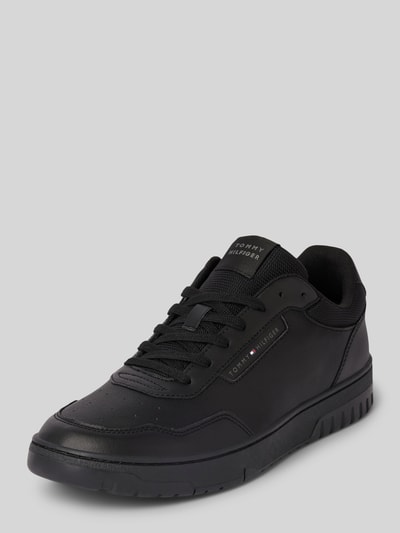 Peek & Cloppenburg Tommy HilfigerSneaker aus Leder-Mix Modell 'BASKET CORE LITE' in black