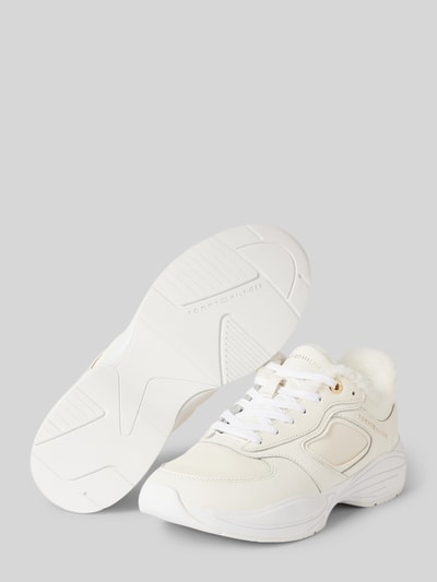 Peek & Cloppenburg Tommy HilfigerSneaker Aus Leder-Mix Modell 'CHUNKY WINTER RUNNER' In Weiss