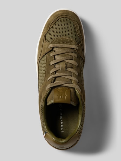 Peek & Cloppenburg Tommy HilfigerSneaker Mit Label-Detail Modell 'BASKET' In Oliv