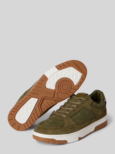 Peek & Cloppenburg Tommy HilfigerSneaker Mit Label-Detail Modell 'BASKET' In Oliv