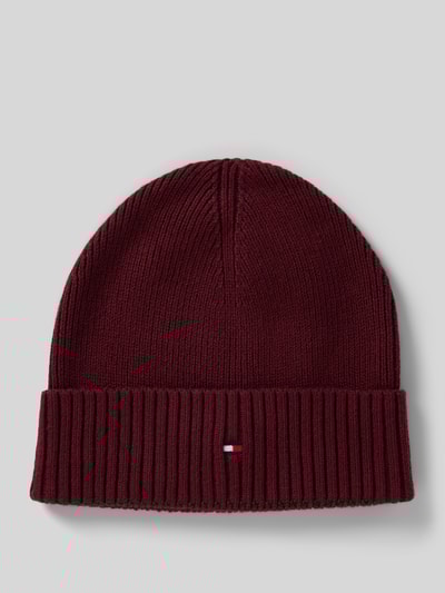 Peek & Cloppenburg Tommy HilfigerStrickmütze Mit Logo-Detail In Bordeaux