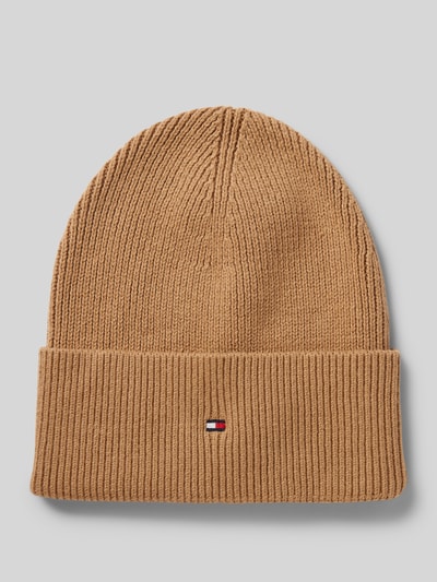 Peek & Cloppenburg Tommy HilfigerStrickmütze mit Logo-Stitching Modell 'ESSENTIAL' in beige