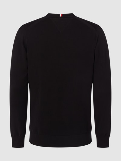 Peek & Cloppenburg Tommy HilfigerStrickpullover Mit Logo-Stitching In Black