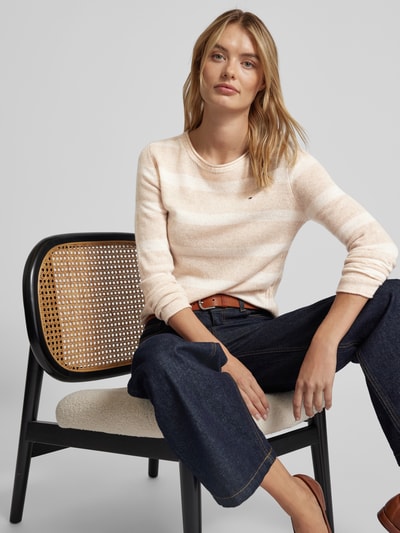 Peek & Cloppenburg Tommy HilfigerStrickpullover Mit Logo-Stitching In Sand