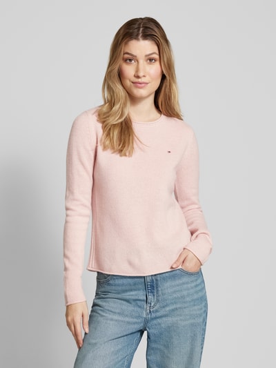 Peek & Cloppenburg Tommy HilfigerStrickpullover Mit Logo-Stitching In Hellrosa