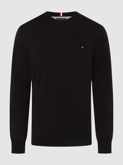 Peek & Cloppenburg Tommy HilfigerStrickpullover mit Logo-Stitching in black