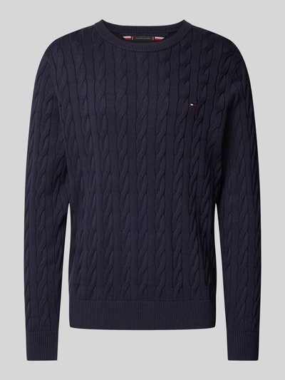 Peek & Cloppenburg Tommy HilfigerStrickpullover Mit Zopfmuster In Marine